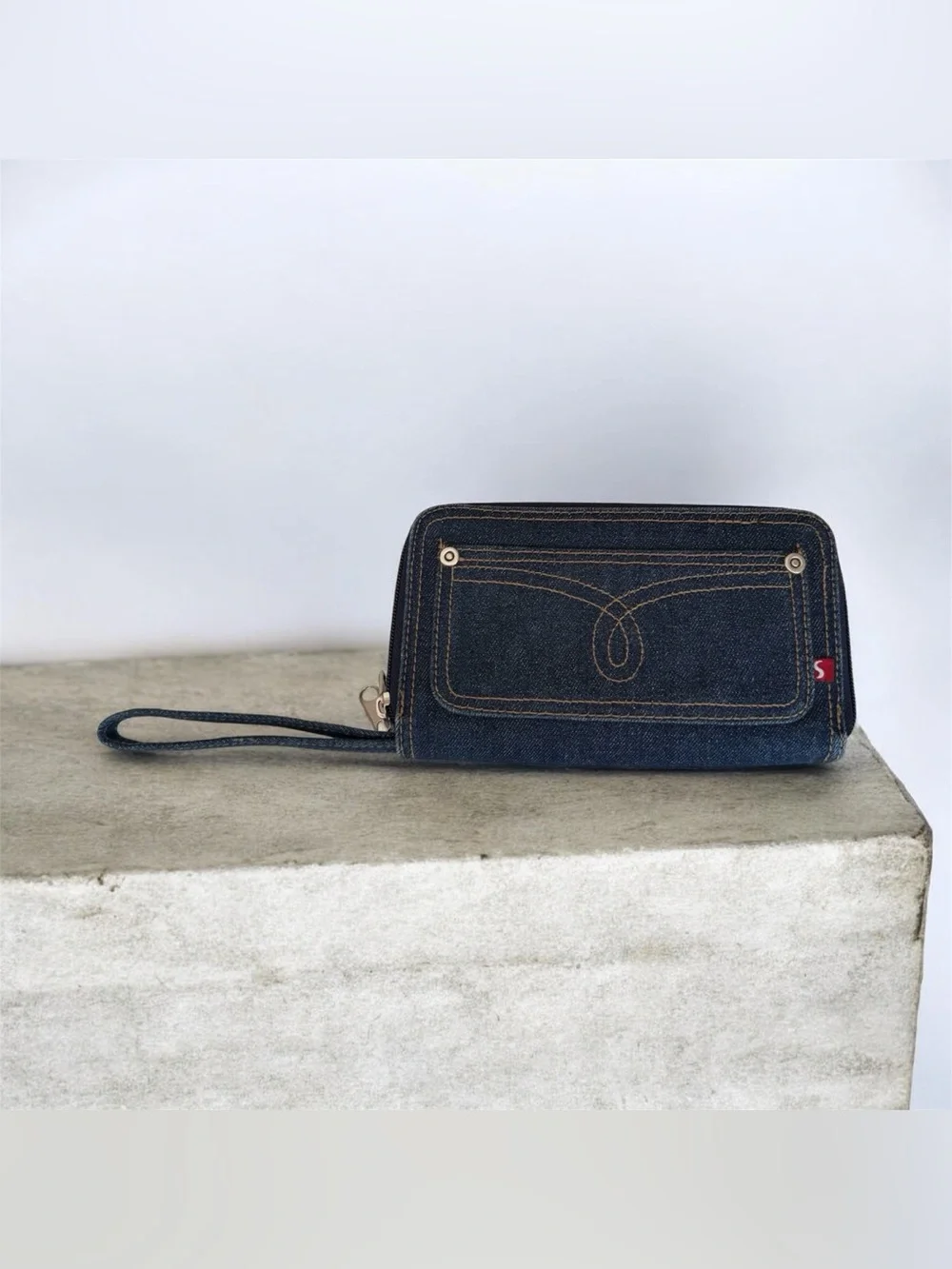 Denim Wristlet Wallet